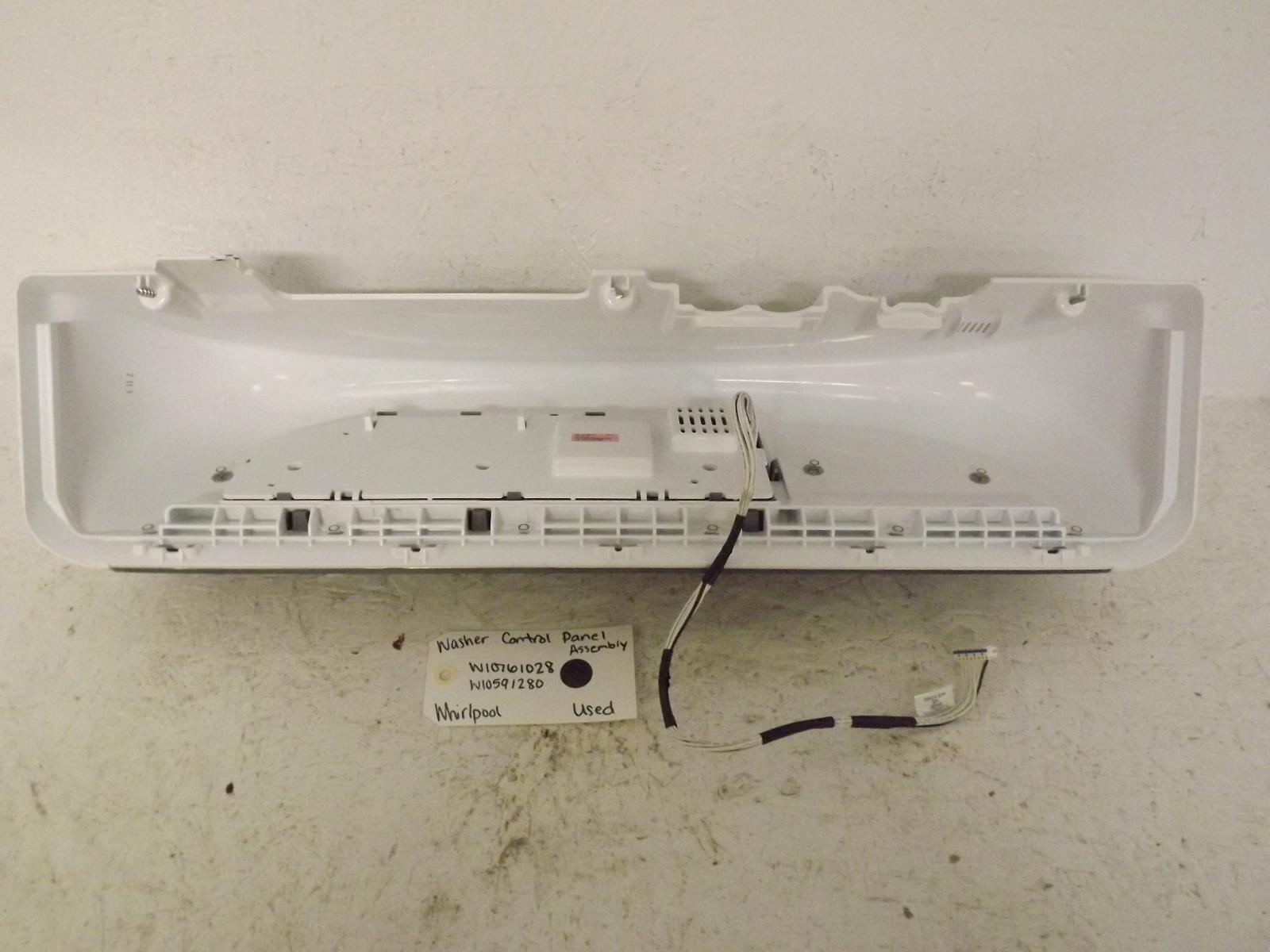 Whirlpool Washer W10761028 W10591280 Control Panel Assembly Used Whirlpool Washer W10761028 W10591280 Control Panel Assembly Used